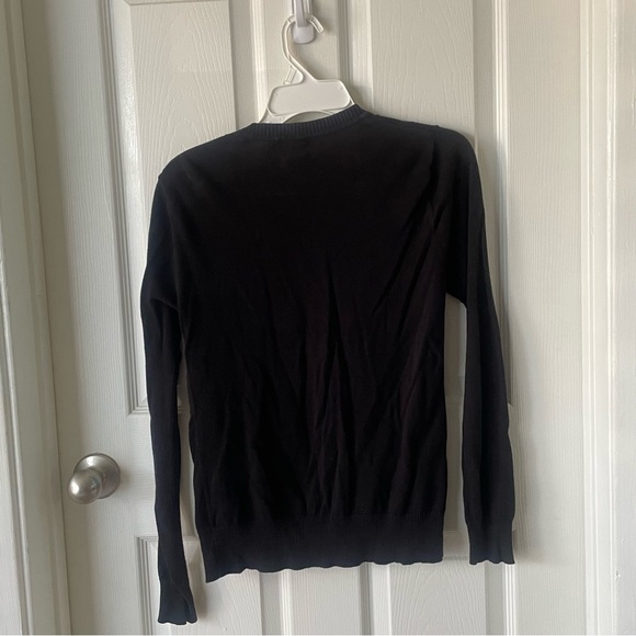 Wet Seal Thin Black Button Up Cardigan - Picture 4 of 4